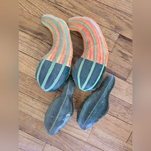 Vintage Silvestri Vegetable Canvas Cloth Hand Painted Stuffed Philippines Squash